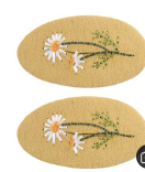 Embroided Snap Clip | Daisy