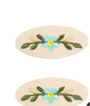 Embroided Snap Clip | Green Love