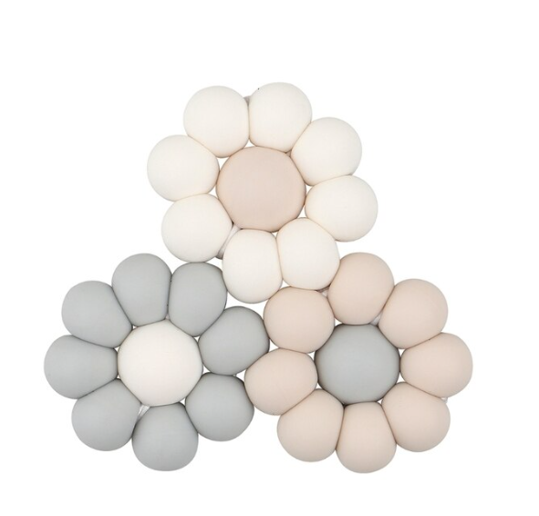 Flower Bunch Teething Toy | Blue & Beige