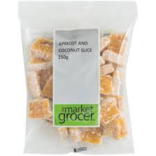 The Market Grocer Apricot & Coconut Slice 250g