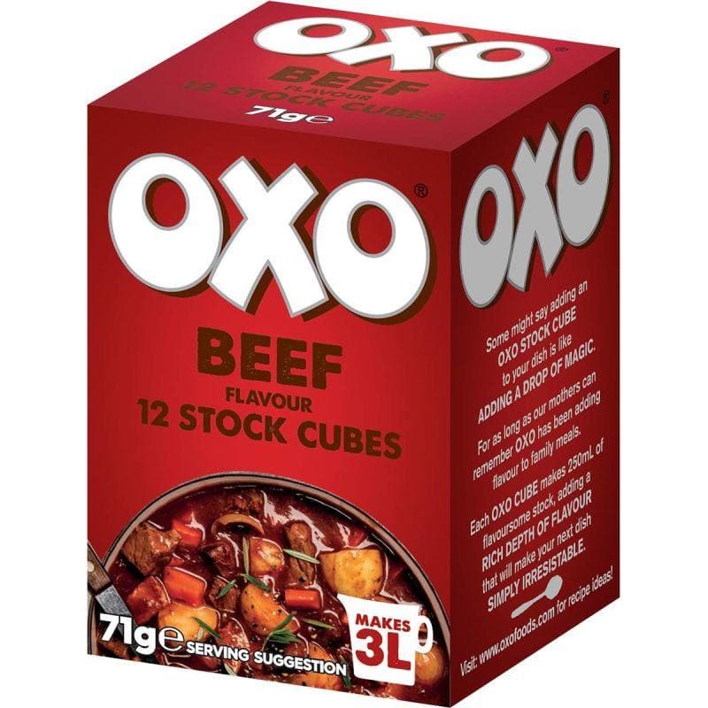 Oxo Stock Cubes Beef 12pk 71g
