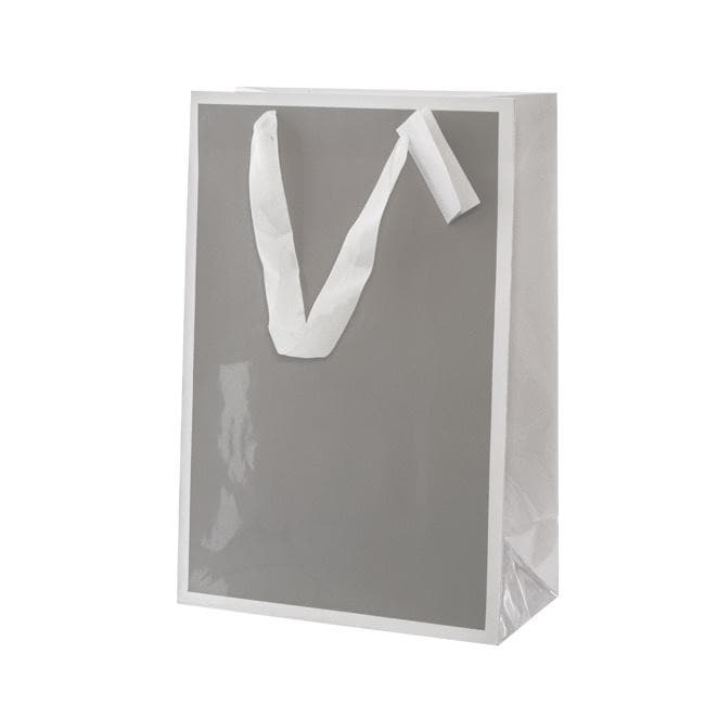 Gloss Gift Bag Silhouette White Grey Large