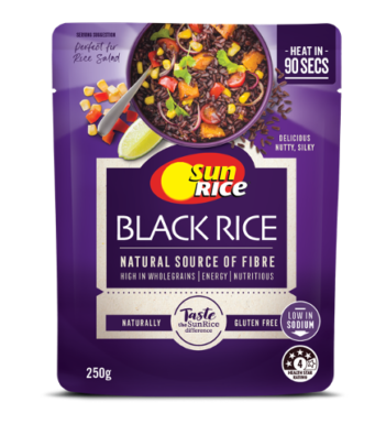 Sunrice Microwaveable Black Rice 250g