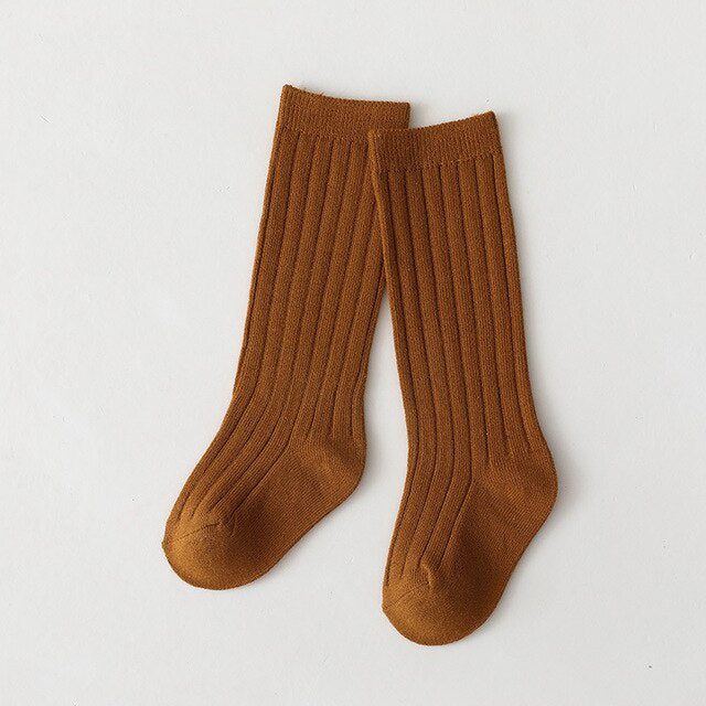 Ribbed Knee High Sock | Bronze Medium