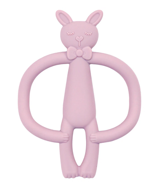 Mr Bunny Teether | Dusty Pink