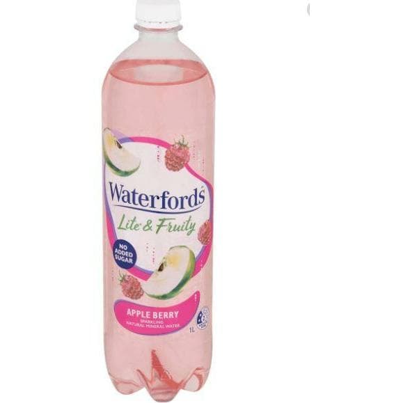 Waterfords Sparkling Mineral Water Lite Apple Berry 1L