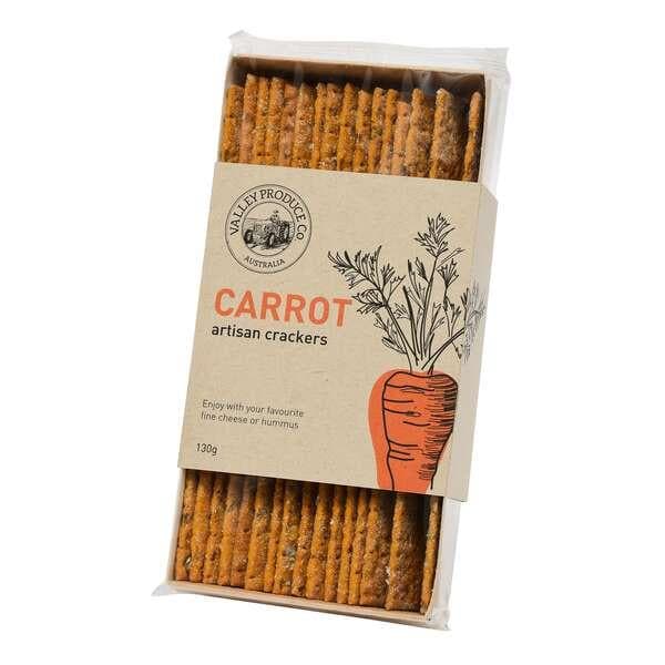 Valley Produce Co Artisan Crackers Carrot 130g