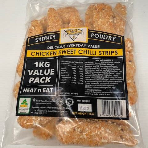 Sydney Poultry Chicken Sweet Chilli Strips 1kg