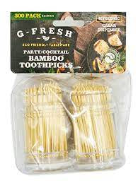 G Fresh Bamboo Toothpicks 2 x 150 pk