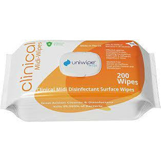 #Clinical Midi Wipes 200pk