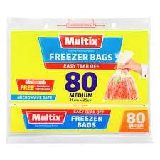 Multix Freezer Bags Medium 80pk