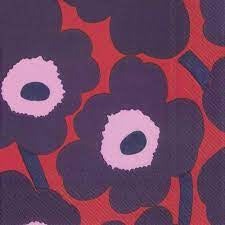 Marimekko Unikko Red Cocktail Serviette