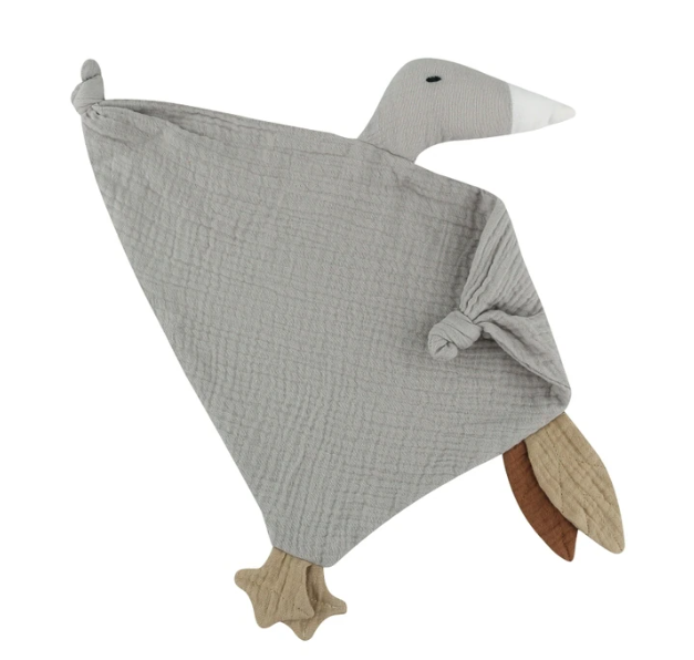 Muslin Baby Duck Comforter | Grey