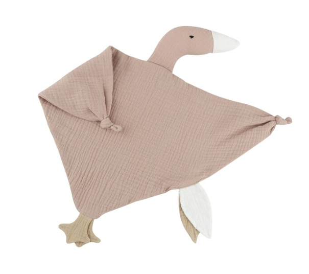 Muslin Baby Duck Comforter | Dusty Rose