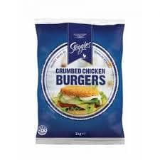 Steggles Crumbed Chicken Burgers 1kg