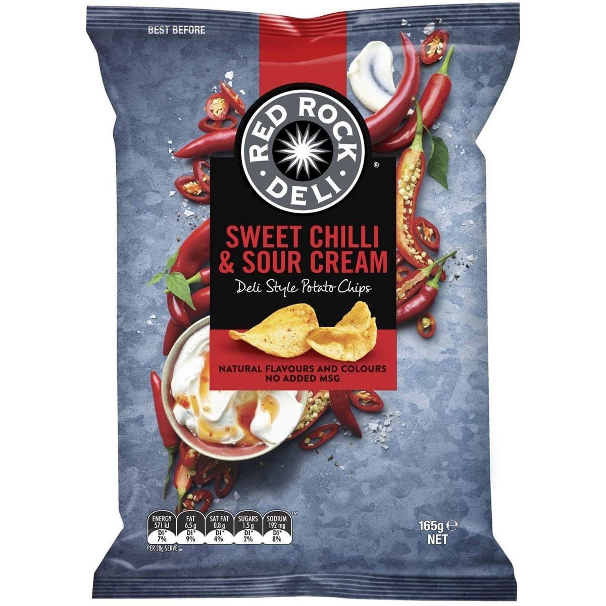 Red Rock Deli Chips Sweet Chilli & Sour Cream 165g