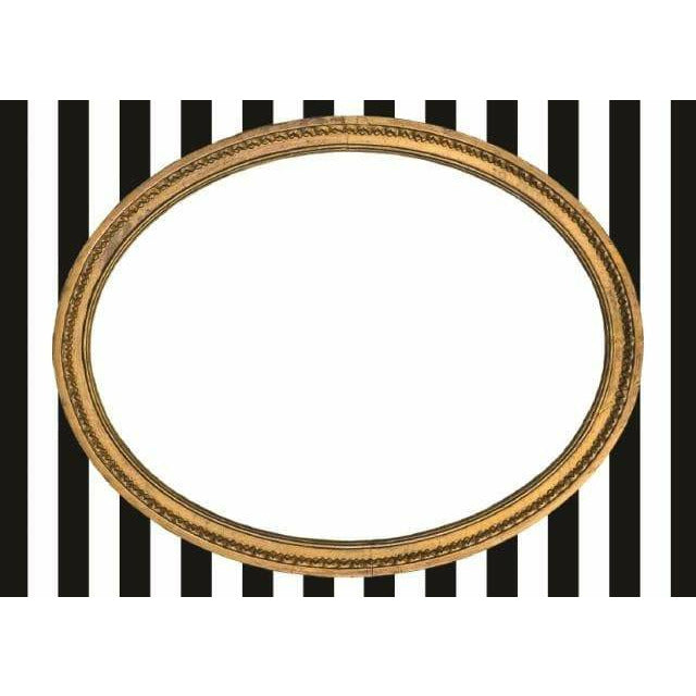 Paper Placecards - Gold Frame on Stripe - 225pk