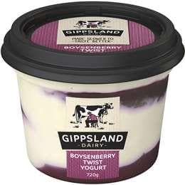 Gippsland Dairy Boysenberry Twist Yoghurt 700g