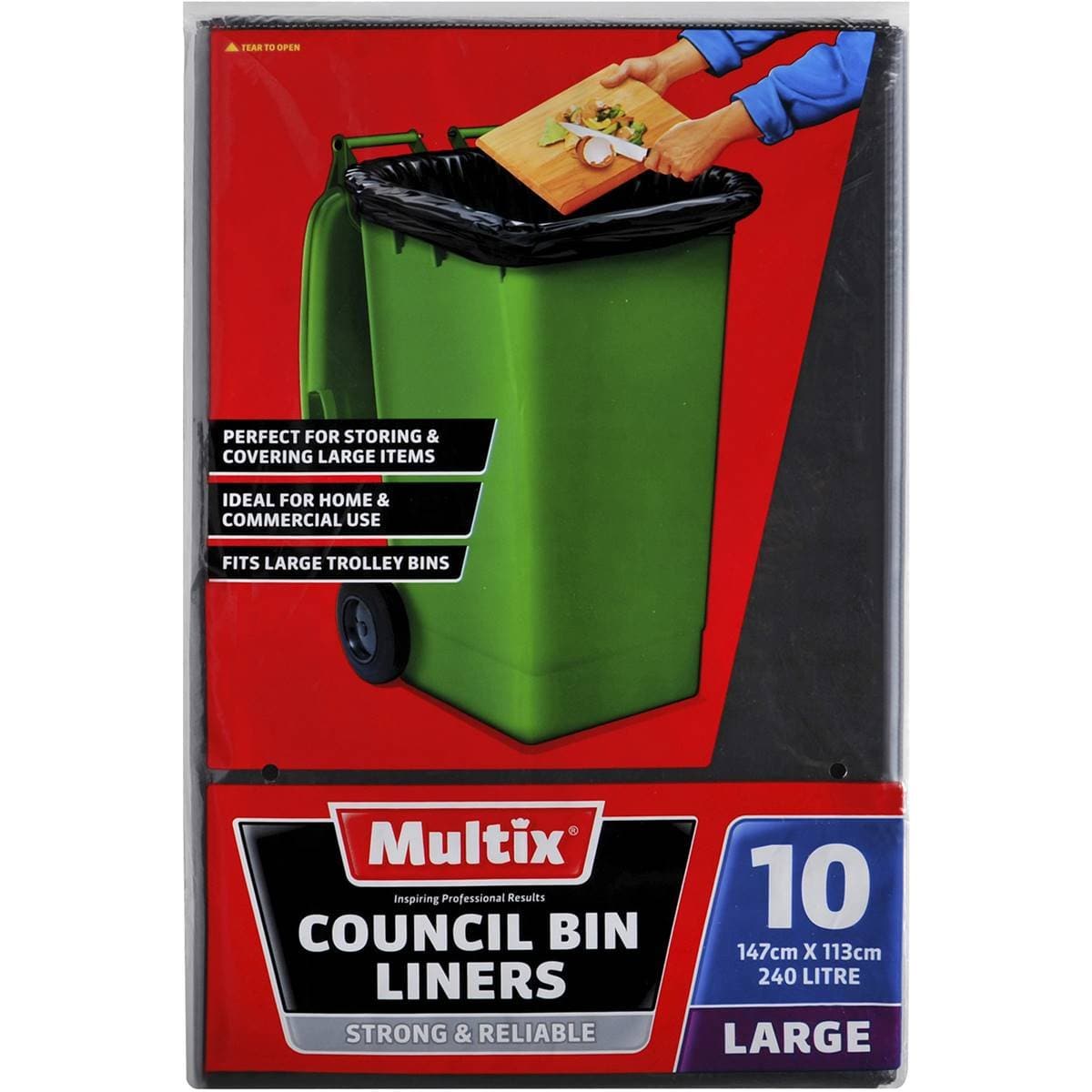 Multix Council Bin Liners Large 240L 10pk