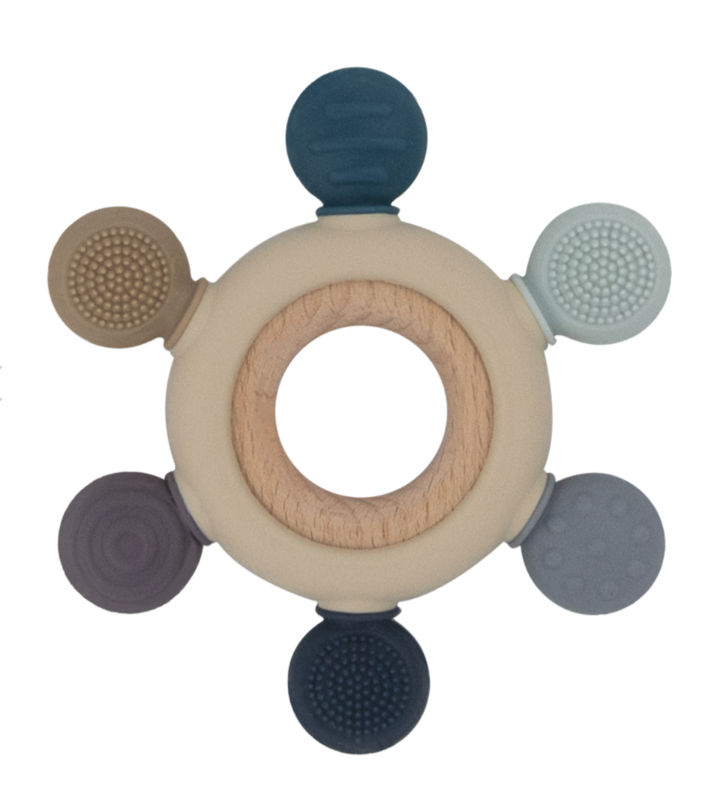 Multi-Surface Teething Wheel | Steel Blue