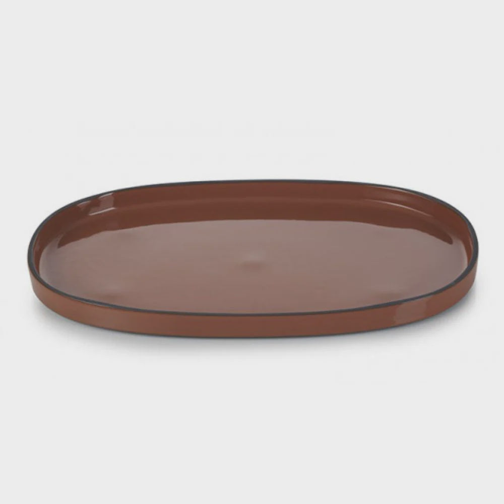 Revol Oval Platter - Cinnamon 35cm