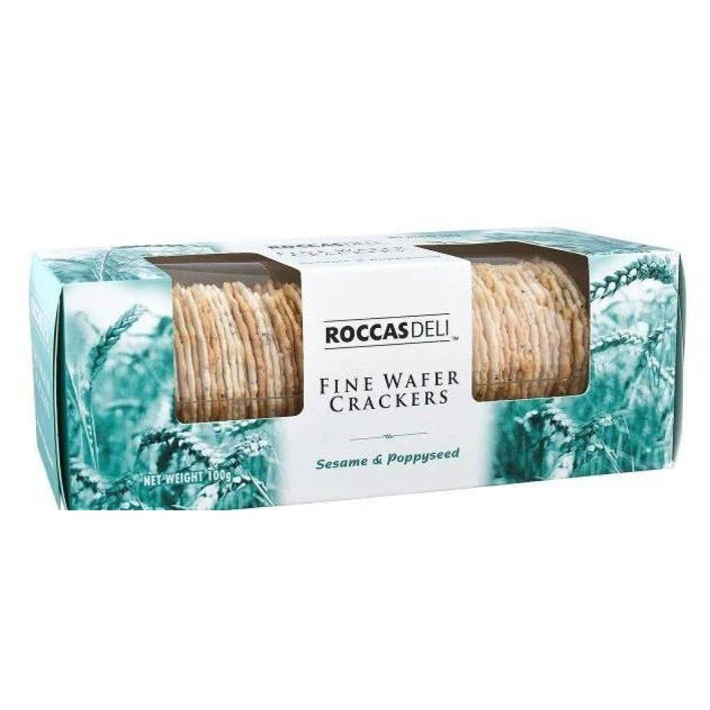 Roccas Fine Wafer Crackers Sesame & Poppy Seed 100g