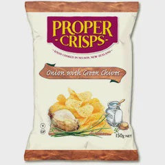 Proper Crisps Chips Onion with Green Chives 150g