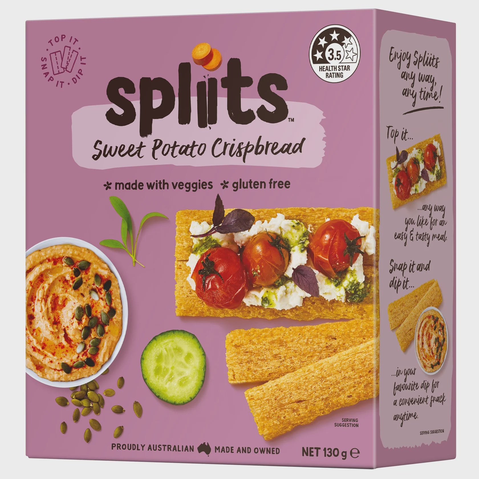 Spliits Sweet Potato Crispbread 130g