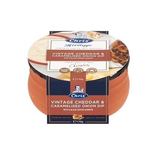 z#Chris Heritage Dip Vintage Cheddar & Caramelised Onion 170g