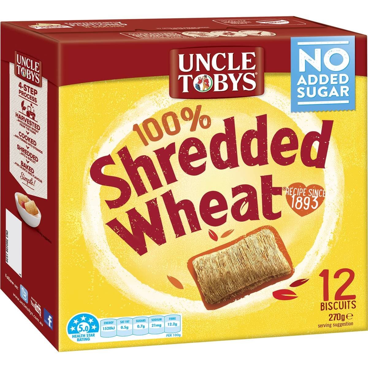 Uncle Tobys Shredded Wheat 360g