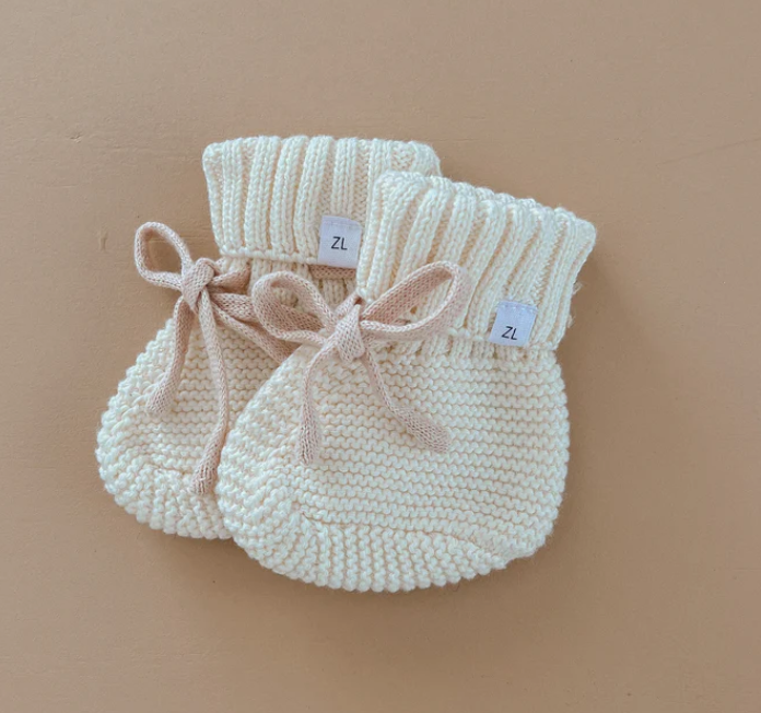 ZIGGY LOU Booties | Cream/Nude 0-3m