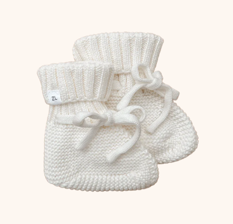 ZIGGY LOU Booties | Milk 0-3m