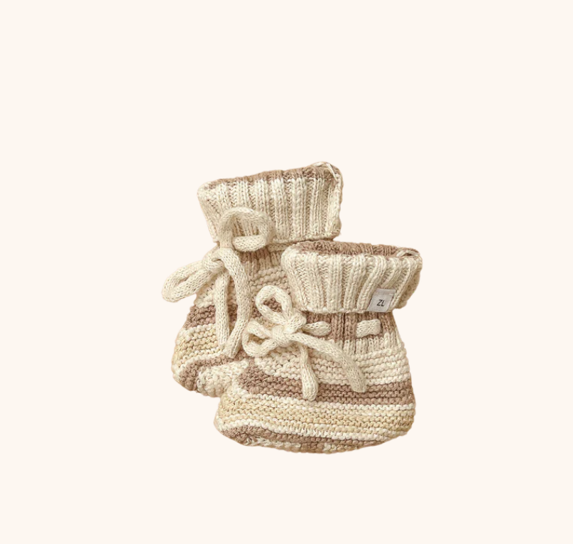 ZIGGY LOU Booties | Cinnamon 0-3m